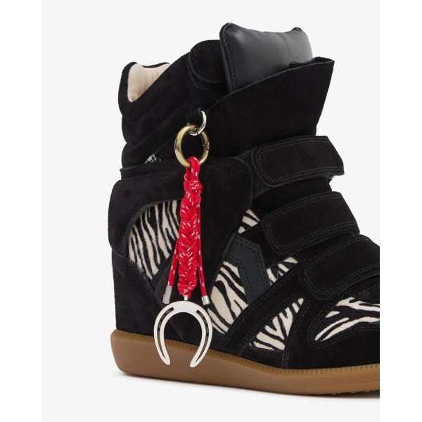 Isabel Marant Charm Keychain in Red and Silver | Bag charms | Coveti