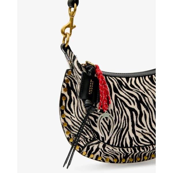 Isabel Marant Charm Keychain in Red and Silver | Bag charms | Coveti