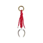 Isabel Marant Charm Keychain in Red and Silver | Women | Coveti