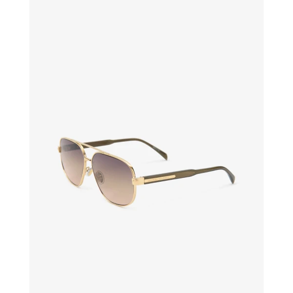 Isabel Marant Clero Aviator Sunglasses in Gold Pink Green and Grey Green Azur | Sunglasses | Coveti
