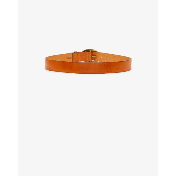 Isabel Marant Dara Calfskin Leather Belt in Cognac | Belts | Coveti