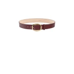 Isabel Marant Dara Leather Belt in Burgundy | Women | Coveti