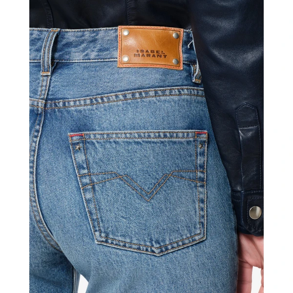 Isabel Marant Daya Regular Jeans in Blue | Denim | Coveti