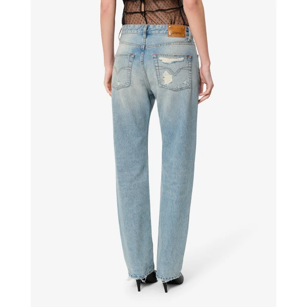 Isabel Marant Daya Regular Jeans in Vintage Blue | Denim | Coveti