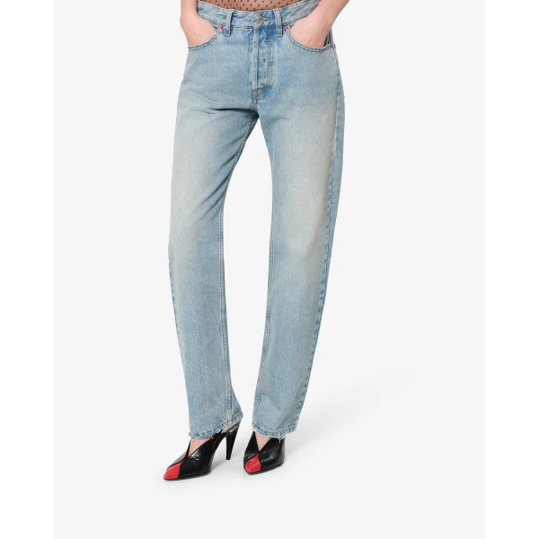 Isabel Marant Daya Regular Jeans in Vintage Blue | Denim | Coveti