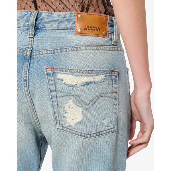 Isabel Marant Daya Regular Jeans in Vintage Blue | Denim | Coveti