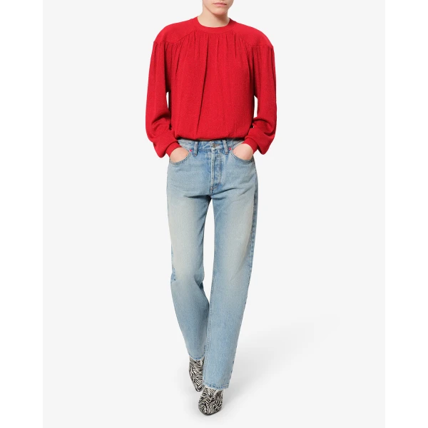 Isabel Marant Dayali Regular Jeans in Vintage Blue | Denim | Coveti