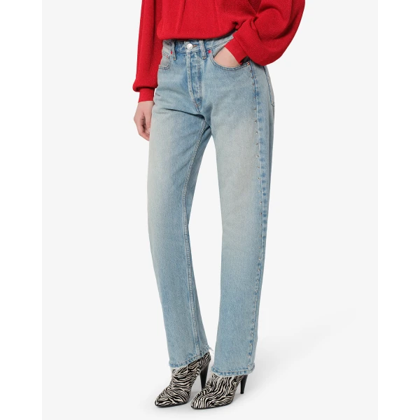 Isabel Marant Dayali Regular Jeans in Vintage Blue | Denim | Coveti