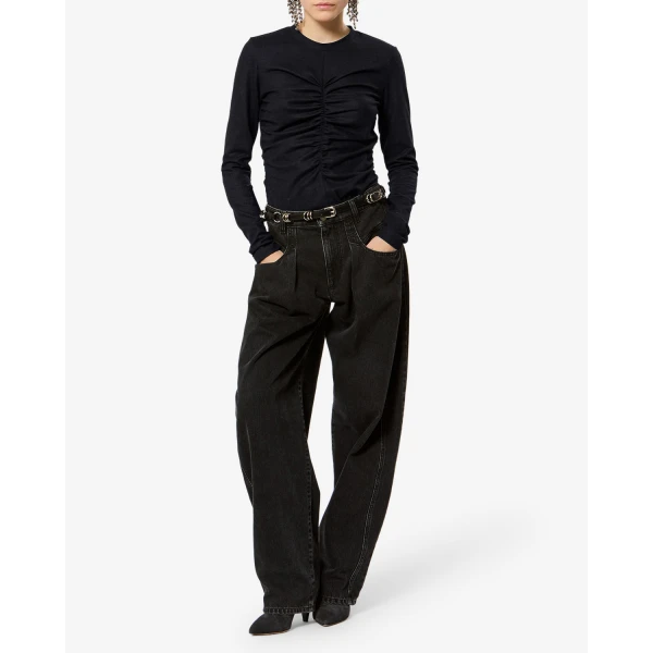 Isabel Marant Delesa Top in Black | Tops | Coveti