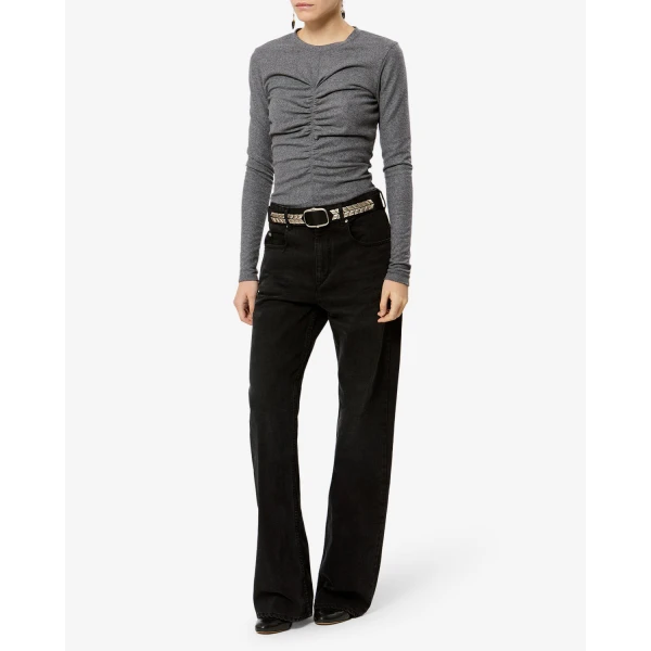 Isabel Marant Delesa Top in Gray | Tops | Coveti