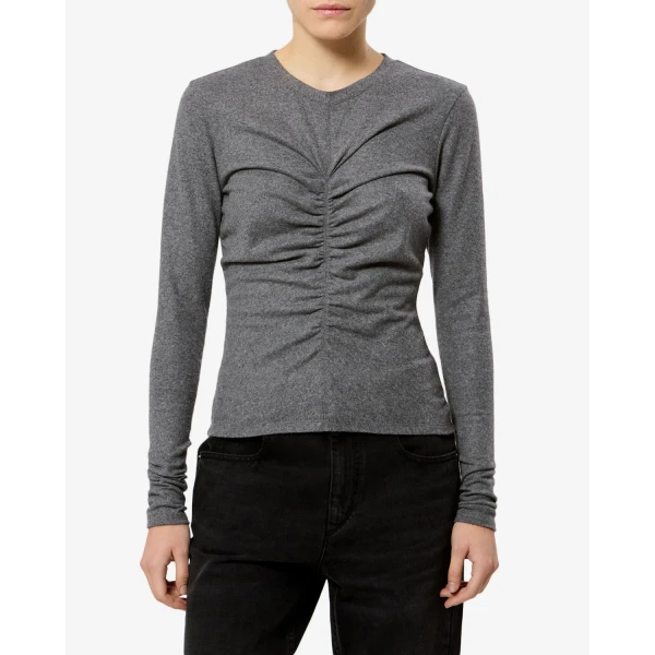 Isabel Marant Delesa Top in Gray | Tops | Coveti