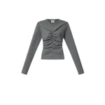 Isabel Marant Delesa Top in Gray | Women | Coveti