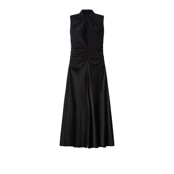 Delfi Silk Dress in Black