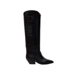 Isabel Marant Denvee Leather Boots in Black | Women | Coveti