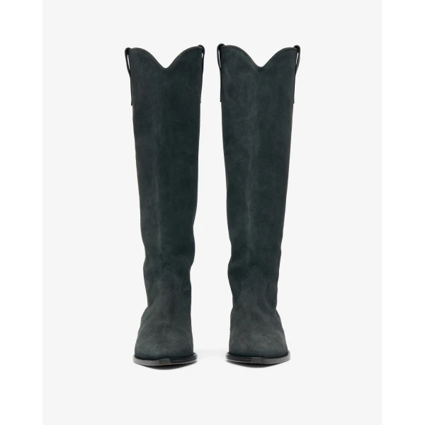 Isabel Marant Denvee Suede Boots in Faded Black | Boots | Coveti