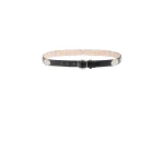 Isabel Marant Depson Leather Belt in Black and Palladium | Women | Coveti