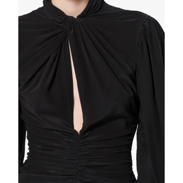 Isabel Marant Depsona Silk Blouse in Black | Blouse | Coveti