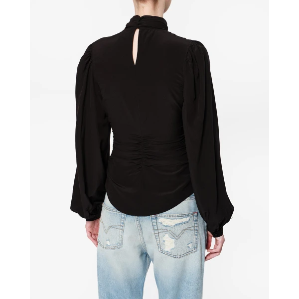 Isabel Marant Depsona Silk Blouse in Black | Blouse | Coveti
