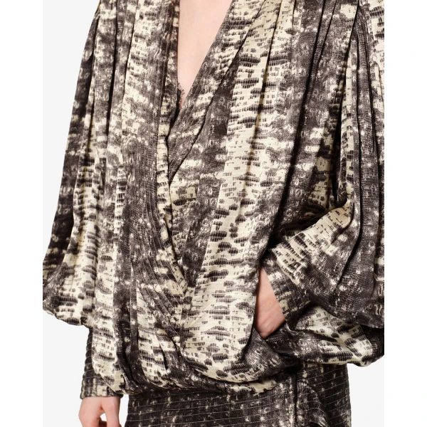 Isabel Marant Dilja Silk Dress in Beige | Mini Dresses | Coveti
