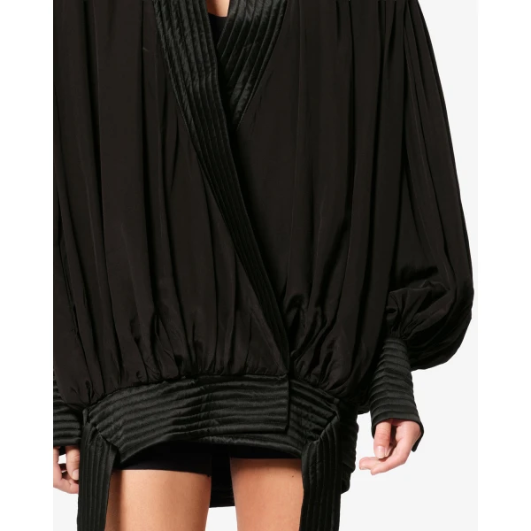Isabel Marant Diljane Silk Jacket in Black | Jackets | Coveti