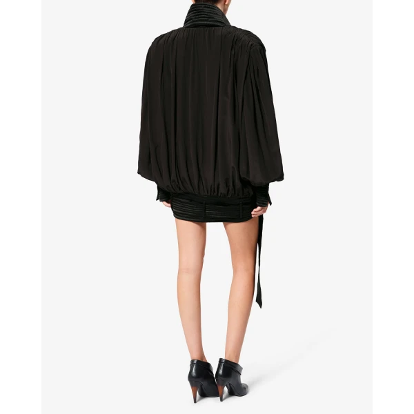 Isabel Marant Diljane Silk Jacket in Black | Jackets | Coveti