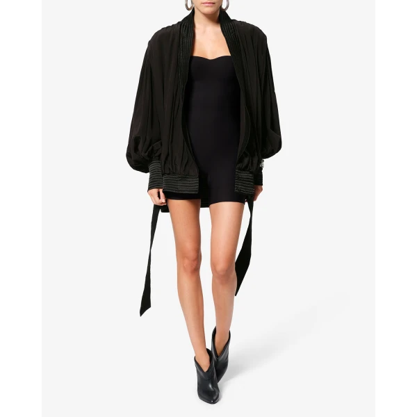 Isabel Marant Diljane Silk Jacket in Black | Jackets | Coveti