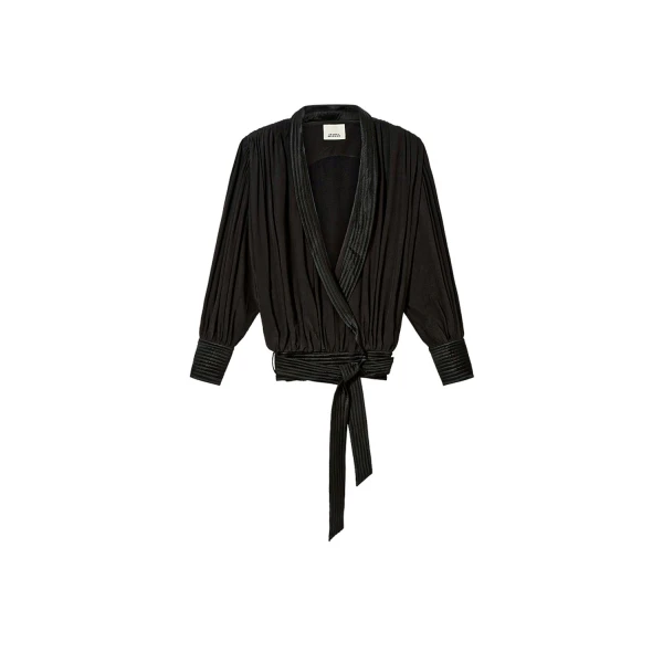 Diljane Silk Jacket in Black