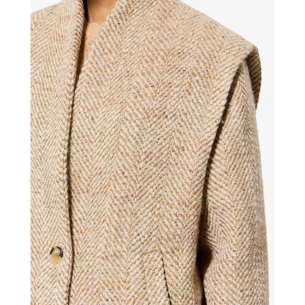 Isabel Marant Drogo Jacket in Beige | Blazers | Coveti