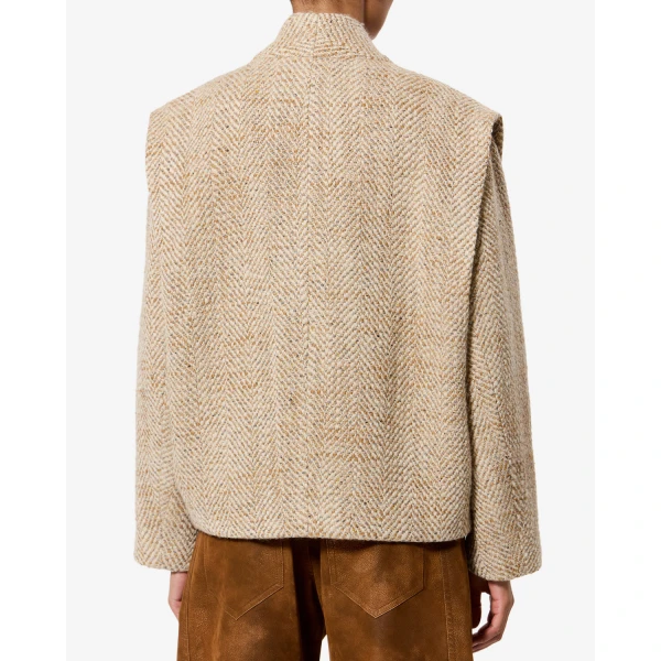 Isabel Marant Drogo Jacket in Beige | Blazers | Coveti