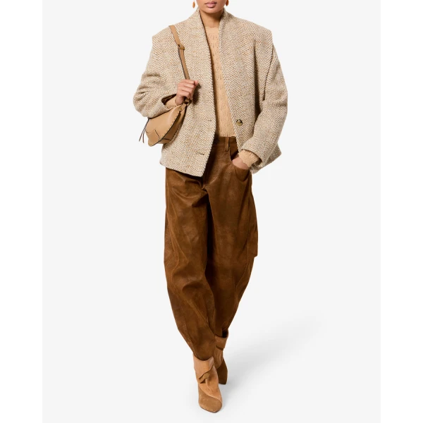 Isabel Marant Drogo Jacket in Beige | Blazers | Coveti