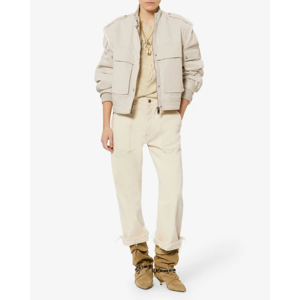 Isabel Marant Edany Jacket in Ecru | Jackets | Coveti