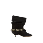 Isabel Marant Edrik Rings Ankle Boots in Black | Women | Coveti