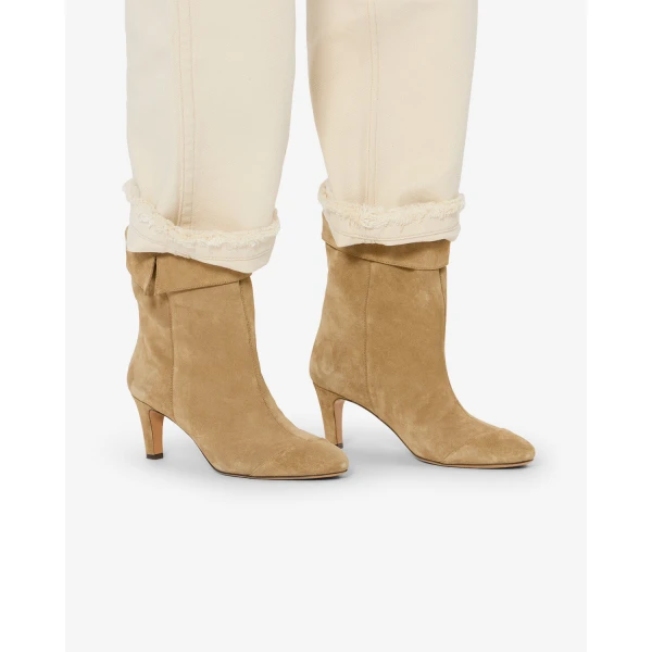 Isabel Marant Eldra Ankle Boots in Taupe | Boots | Coveti