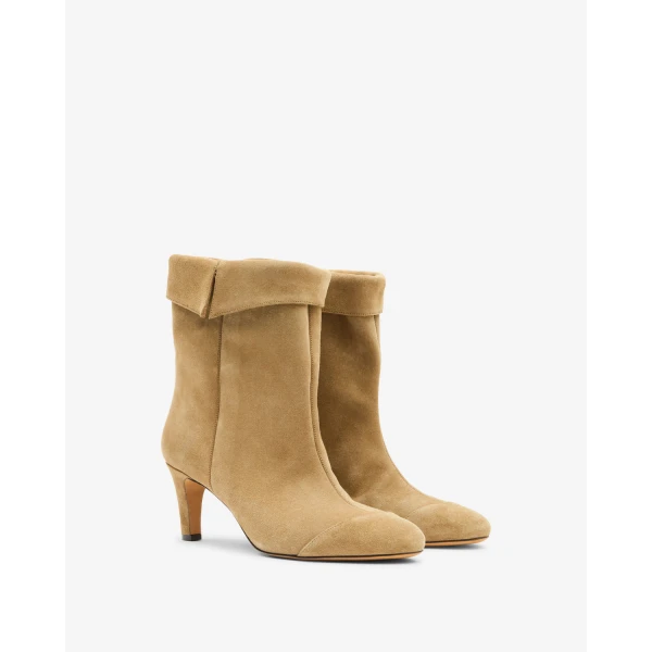 Isabel Marant Eldra Ankle Boots in Taupe | Boots | Coveti