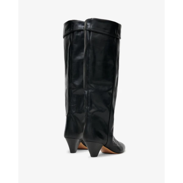 Isabel Marant Elita Leather Boots in Black | Boots | Coveti