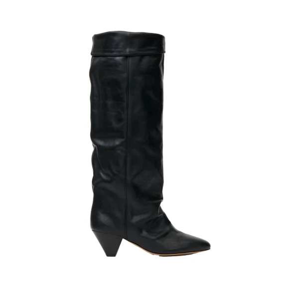 Elita Leather Boots in Black