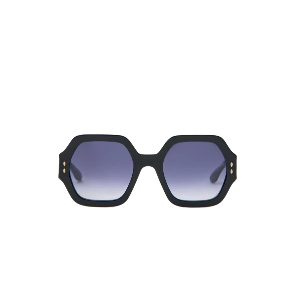 Isabel Marant Elyz Sunglasses in Black Havana and Grey | Women | Coveti