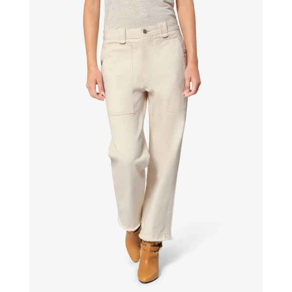 Isabel Marant Ermina Pants in Ecru | Wide leg pants | Coveti