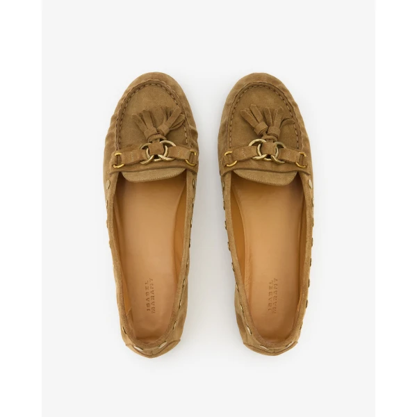 Isabel Marant Faxel Loafers in Taupe | Loafers | Coveti