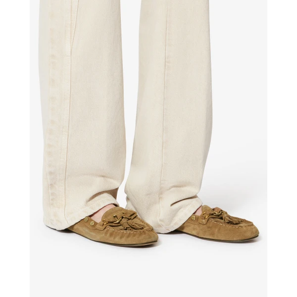 Isabel Marant Faxel Loafers in Taupe | Loafers | Coveti