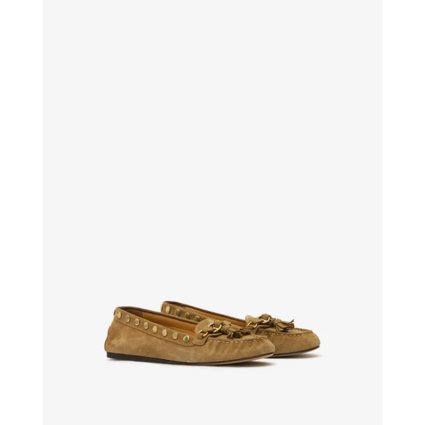 Isabel Marant Faxel Loafers in Taupe | Loafers | Coveti