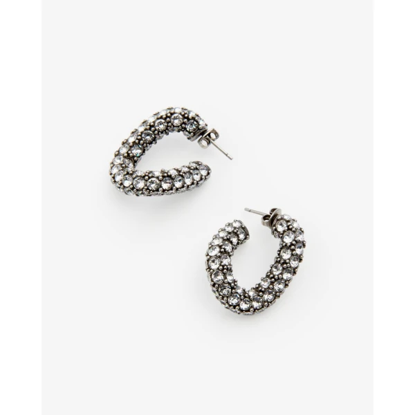 Isabel Marant Funky Ring Chain Earrings in Silver | Earrings | Coveti