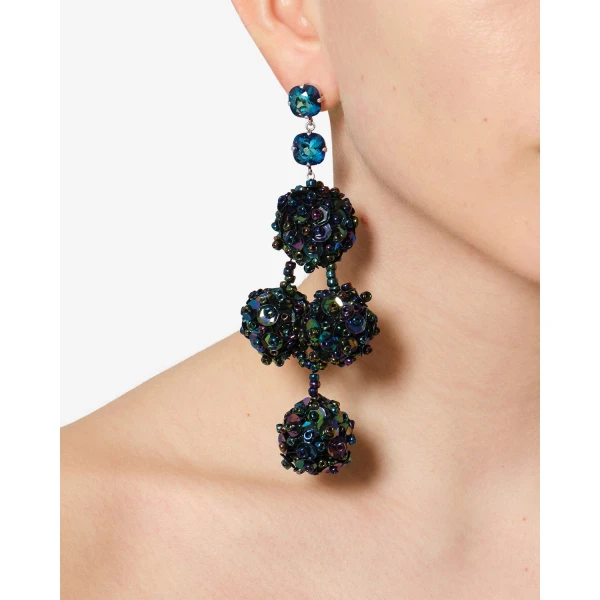 Isabel Marant Gia Earrings in Electric Blue and Silver | Earrings | Coveti