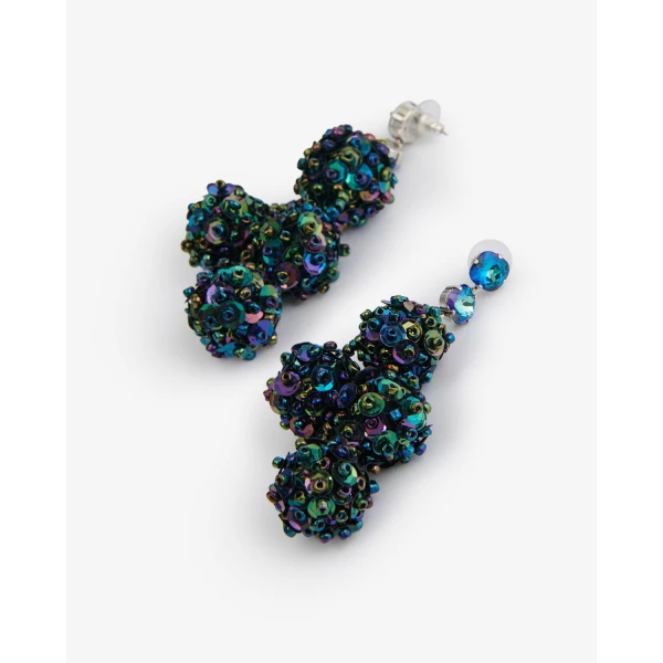 Isabel Marant Gia Earrings in Electric Blue and Silver | Earrings | Coveti