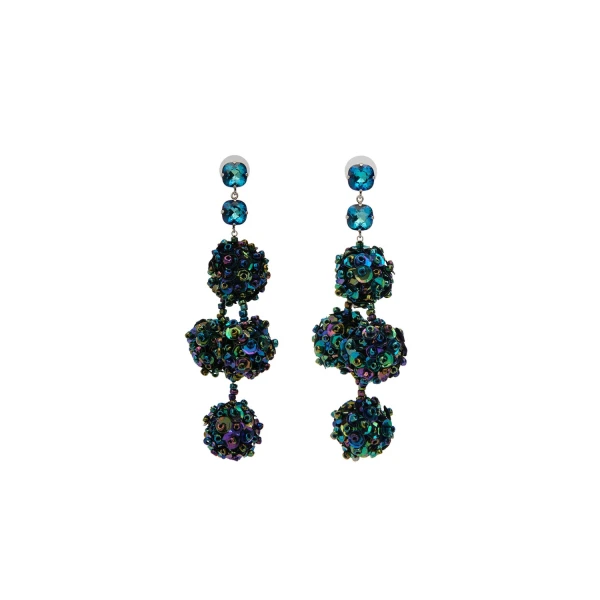 Isabel Marant Gia Earrings in Electric Blue and Silver | Women | Coveti