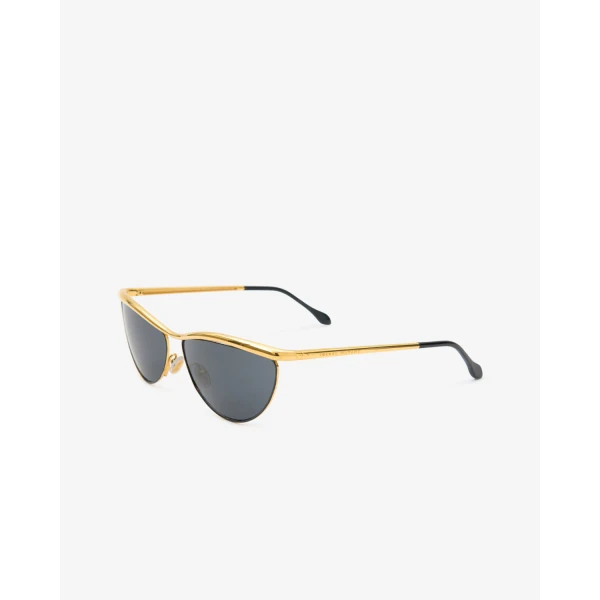 Isabel Marant Glam Cat-Eye Sunglasses in Gold Black and Grey | Sunglasses | Coveti