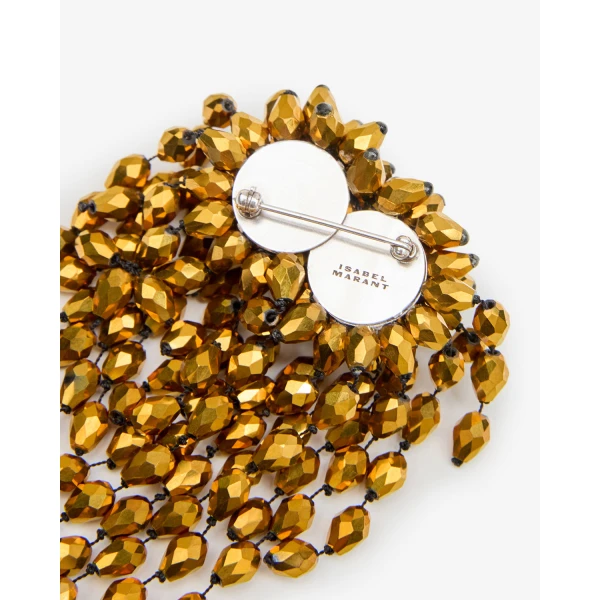 Isabel Marant Hanabi Brooch in Bronze and Silver | Brooches & Pins | Coveti