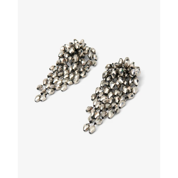 Isabel Marant Hanabi Earrings in Anthracite and Silver | Earrings | Coveti