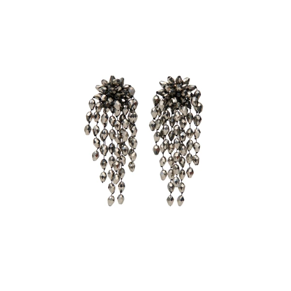 Isabel Marant Hanabi Earrings in Anthracite and Silver | Women | Coveti