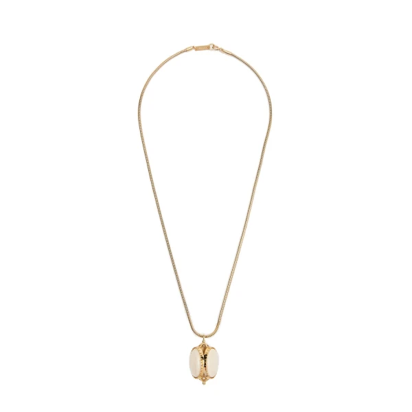 Hanae Long Necklace in Ecru